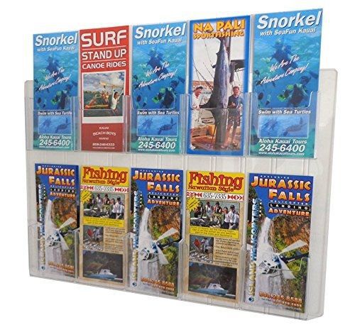 SourceOne Source One 2 Piece Set Ten Pocket Wall Mount Premium Trifold Brochure
