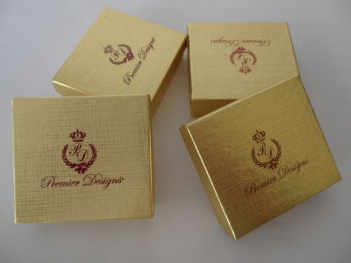 4 Empty Jewelry Boxes Premier Design Assorted Sizes NEW with care leaflets.