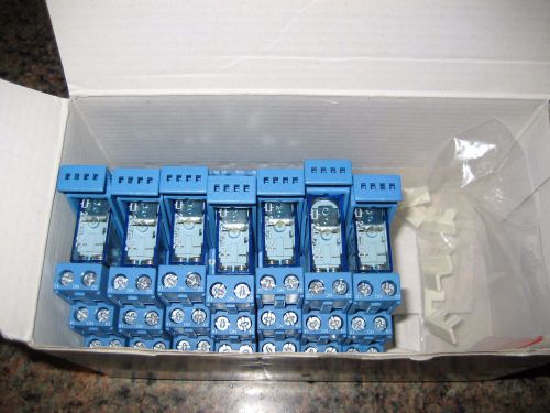 7 Finder 95.95.3 Relay Sockets with 44-52 Relays  NEW