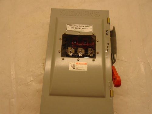 Siemens HNF362JW 60-Amp 3 Pole 600-volt Non-Fused Heavy Duty Safety Switches NEW