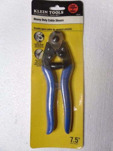 Klein Tools Heavy Duty Cable Shears, 7-1/2 Inch,  Blue  63060