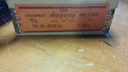 SHAWMUT AMP-TRAP ATS-DE 30 NIB 30A K-5 FUSE DUAL ELEM 600V FUSE SEE PICS #B78