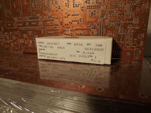 ( 100 ) Dale 1/4w 8.66k metal film resistors , 1% tol , nos