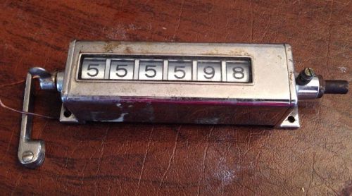 Antique veeder root counter with ratchet tool , works , stainless steel for sale