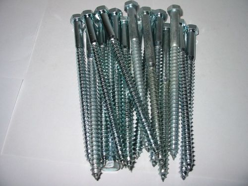 Zinc hex head  lag screw bolt 3/8&#034; x 6&#034; - 17/pcs for sale