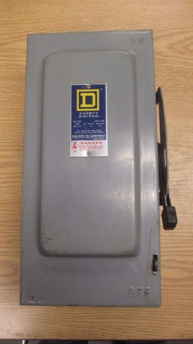 1 square d safety switch h362n; 600 volt; 60 amp; 3 pole disconnect r#0318 for sale