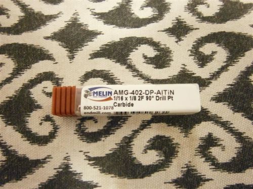 Melin Amg-402-DP-AlTiN 1/16 x 1/8 2f 90 Carbide Drill Bit 733438516231  *E