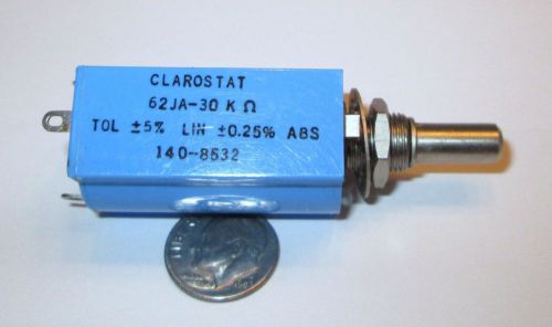 Clarostat 62ja  precision potentiometer  30k ohm 10-turns 2 watt   refurbished for sale