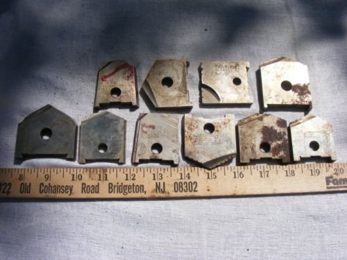 Lot of 10 Misc. Madison &amp; W.C.T. High Speed Adjustable Reamer Blades Various Siz