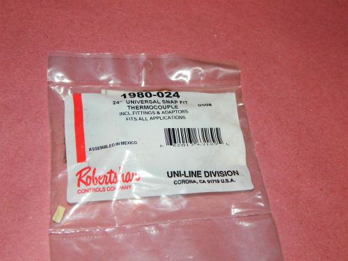 Robertshaw 1980-024 24&#034; Universal Snap Fit Thermocoupler FREE FIRST CLASS