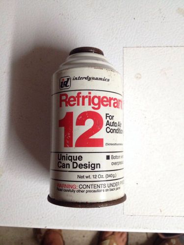 Interdynamics  R12 R-12 Refrigerant Freon AC 12oz.  ( 1 Can) Vintage