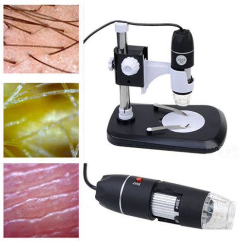 New 40x-800x 2MP USB Digital Microscope Endoscope 8-LED Light Magnifier Video BL