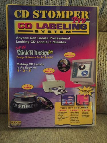 CD Stomper Pro Kit/Design &amp; Print 3D Labels for CDs and DVDs NEW/FACTORY SEALED