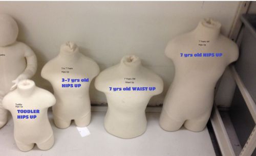 Retail store toddler teens torso hips up mannequin mannequins closeout sale for sale