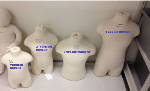 Retail Store Toddler Teens Torso Hips Up Mannequin Mannequins Closeout Sale