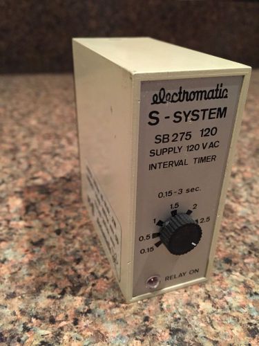 Electromatic S-System Interval Timer SB275  120 supply 120 VAC