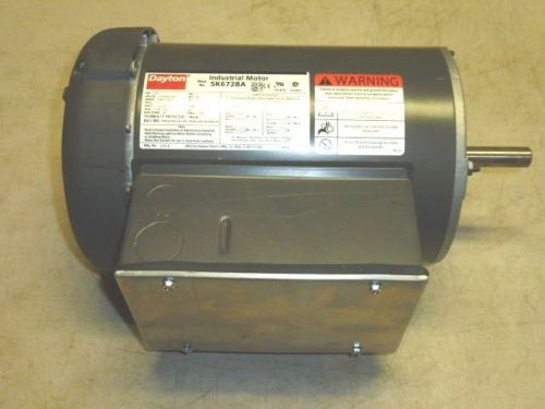 New dayton industrial motor 1/2hp, 115/208-230v 1140 rpm, 230v, fr: 56, 5k672 ba for sale