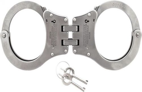 Schrade Hinged Handcuffs SCHC3N Stainless hinged handcuffs. NIJ approved. 20 loc