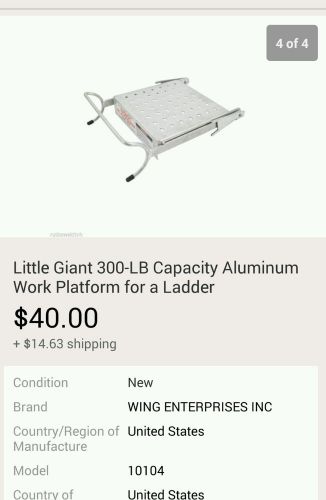 Little Giant 300-LB Capacity Aluminum Work Platform for a Ladder