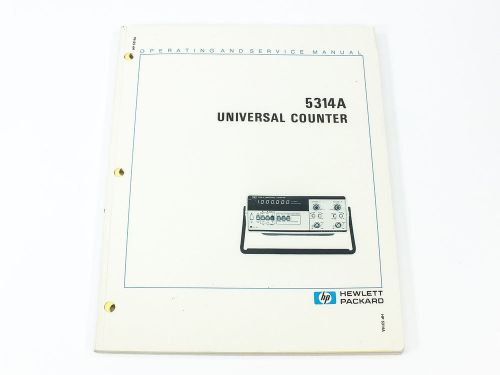 Universal Counter Operating and Service Manual - HP 5314A