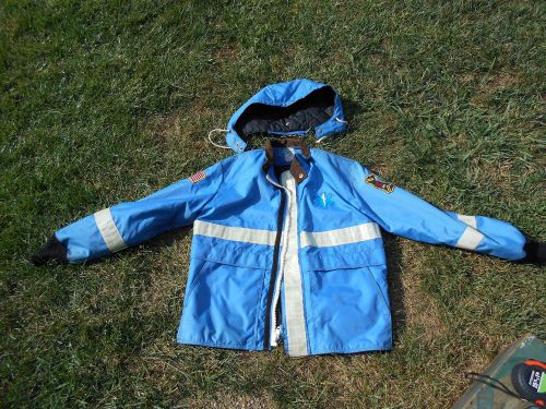 Fire &amp; rescue squad jacket/ size  m /  reflective strips / sta 188/ liner&amp; hood for sale