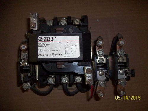 GENERAL ELECTRIC CR306D6 MOTOR STARTER size 2 WITH 115-120 VOLT COIL