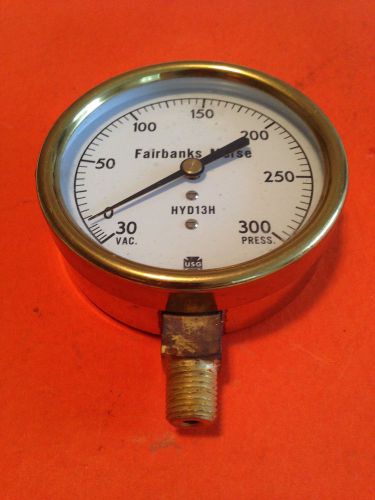 Fairbanks Morse NOS vacuum Pressure Gauge U.S.Gauge HYD13H Train engine hit miss
