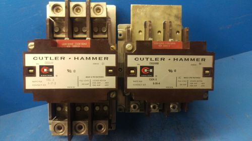 CUTLER HAMMER C832LN1 350AMP600V W/ 200 AMP 600V C832KN9 REVERSING CONTACTORS