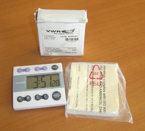 Vwr alarm timer 4-channel - vwr four-channel alarm timer - model 62344-641 - eac for sale
