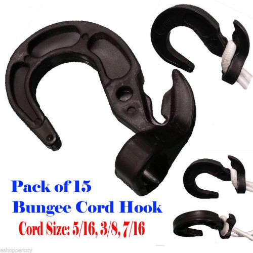 15X Bungee Cord Hooks Bungie Shock Cord Hook Tarp Straps Poly Tarp 3/16 1/4 3/8