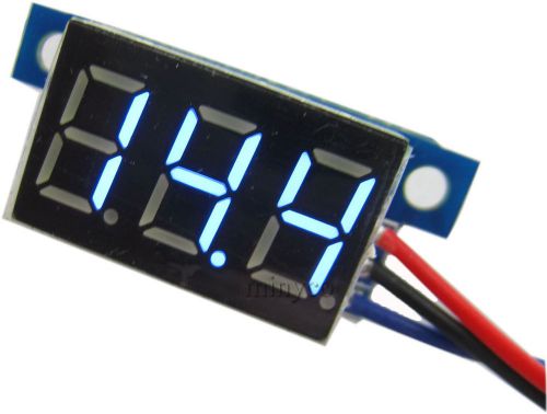3 digits 0.36&#034; 3-line DC0-99.9V blue led digital Voltmeter display panel meter