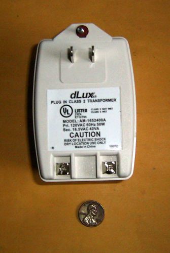 dLUX  AC Transformer 120Vac to 16.5Vac 40VA, for North American Security Systems