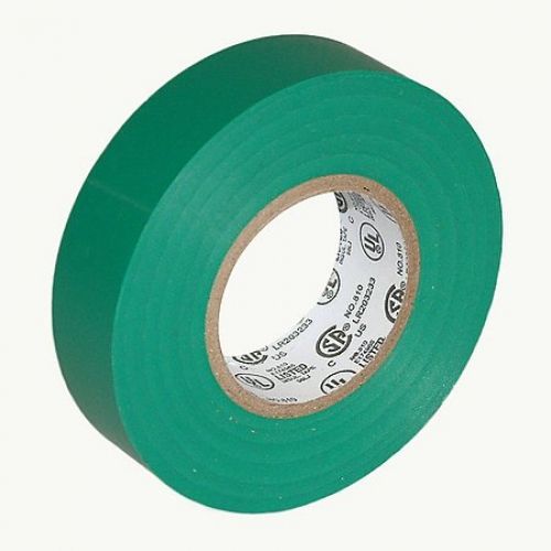 Jvcc e-tape colored electrical tape, 66&#039; length x 3/4&#034; width, green for sale