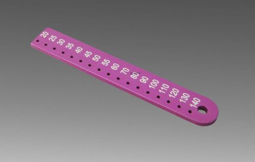 10PCS Ruier Dental gutta pointed  test board/measure scale Purple B047 PT