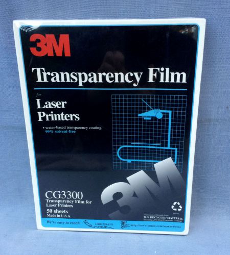3M Transparency Film For Laser Printers 50 Sheets Sealed CG3300