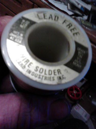 Solid core solder, Willard Industries, lead-free 1/8 inch. 95% Tin 5% ant. 1 lb.