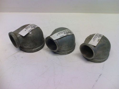 3&#034; x 1-1/2&#034; galvanized reducing 90-degree elbow, lot of 3 for sale