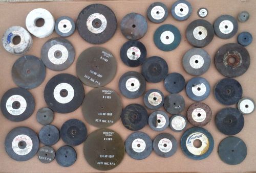 HUGE Lot of 45 New &amp; Used Abrasive Wheels Brightboy Norton Grinding