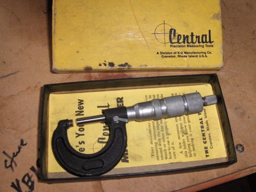 Vtg - CENTRAL TOOL Co. MICROMETER - 0-10mm - Nice - box instructions