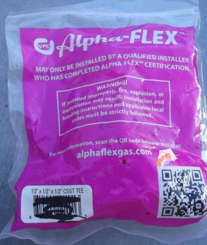 Alpha Flex Home Flex 1/2&#034;X 1/2&#034; X 1/2&#034; Brass Gas Fitting Plumbing CSST TEE