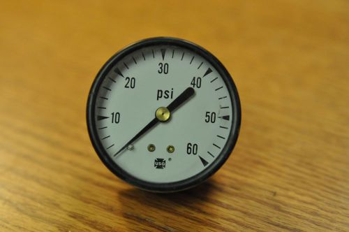 AIR PRESSURE GAUGE 2&#034; Dial Center Back Mount 0-60 PSI 1/4&#034; NPT FAST SHIP!