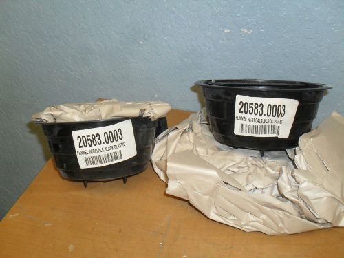 2 new genuine bunn oem 20583-0003 plastic coffee brew baskets funnel w/decals for sale