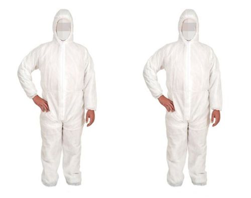 2 x pairs beaver disposable overalls white zip hood 983504 size m medium for sale