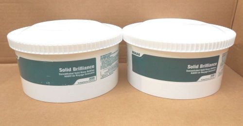 ECOLAB Solid Brilliance *2 Pack* 2.5 lb each tub # 25395 . . FREE SHIPPING!