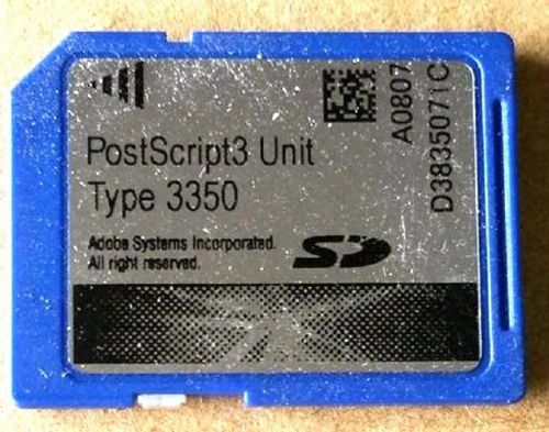 POSTSCRIPT3 UNIT TYPE 3350 RICOH MP2550 MP2550B MP3350 MP3350B