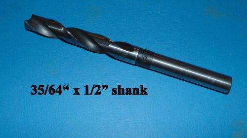 New york,  milling drill 35/64&#034; x 1/2&#034; shank x  6.25&#034; long drill bit high speed for sale