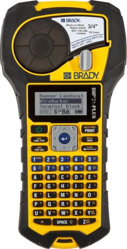 Brady bmp21-plus handheld label printer with rubber bumpers multi-line print ... for sale