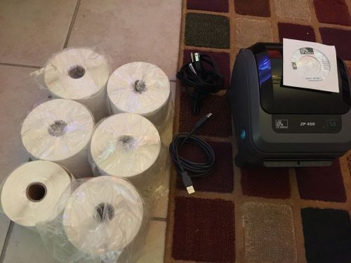 Zebra ZP Label Barcode Printer With 6 Printer Roll