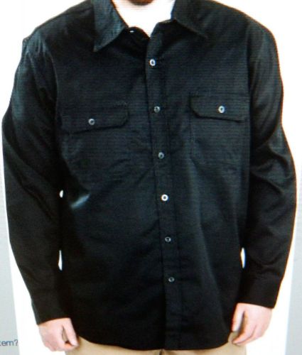 Pro-safe twill work shirts water &amp; oil resistant  navy size large long sleeves for sale
