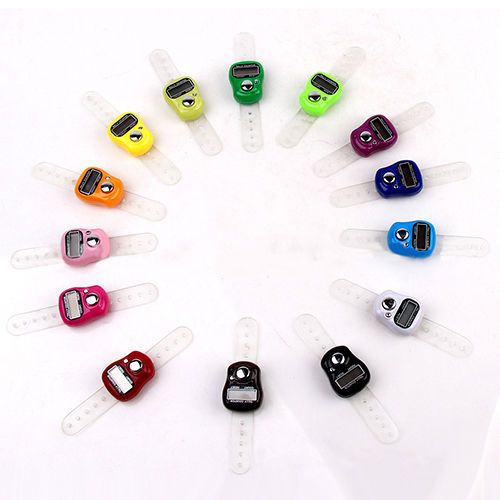 Crisp Electronic Row Counter Small Ring Digit Stitch Marker LCD Tally Counter